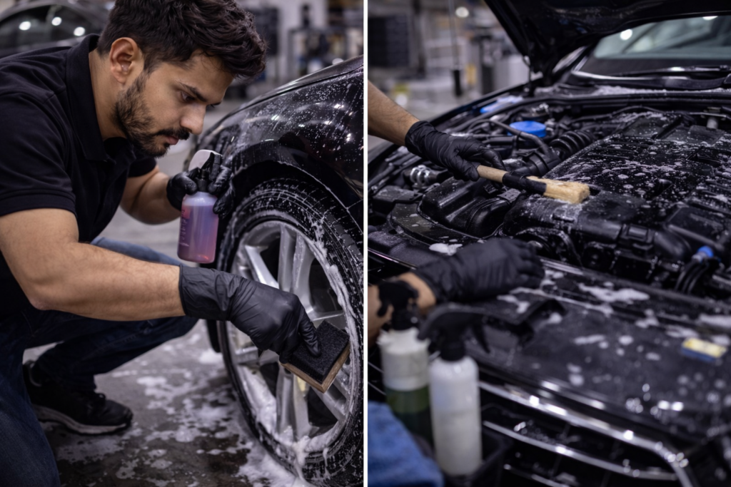 Wheel, Tyre & Engine Bay Cleaning